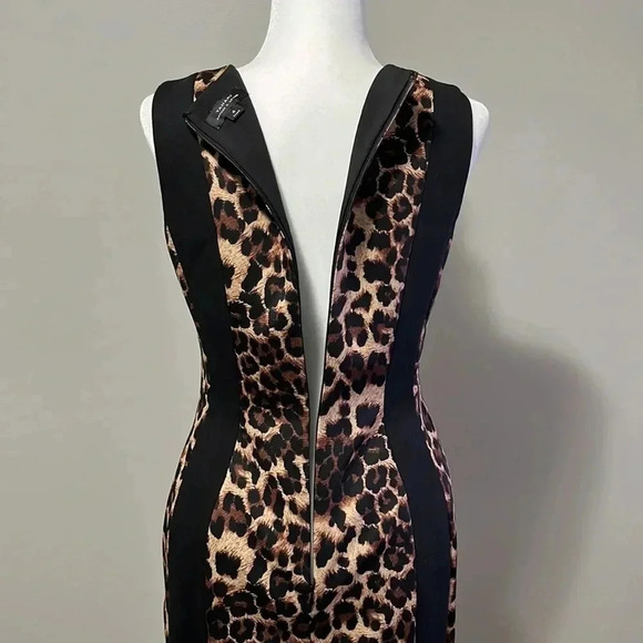 Tahari Arthur S. Levine Cheetah Print Sleeveless Sheath Dress - Picture 11 of 15